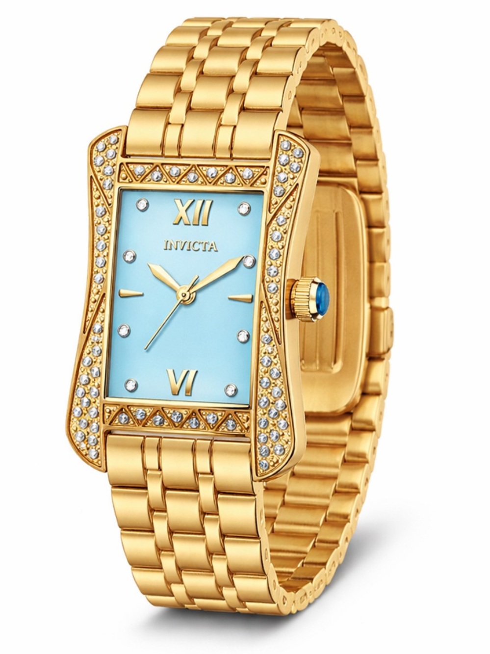 NEW Invicta Wildflower 69283 Watch 26mm Gold Crystal Tiffany Blue Dial Designer